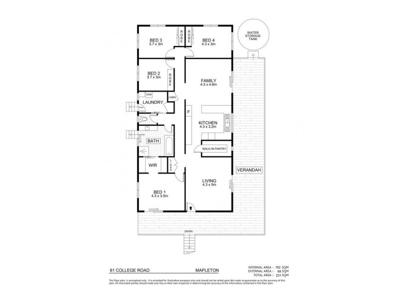 61 College Road, Mapleton QLD 4560 Floorplan