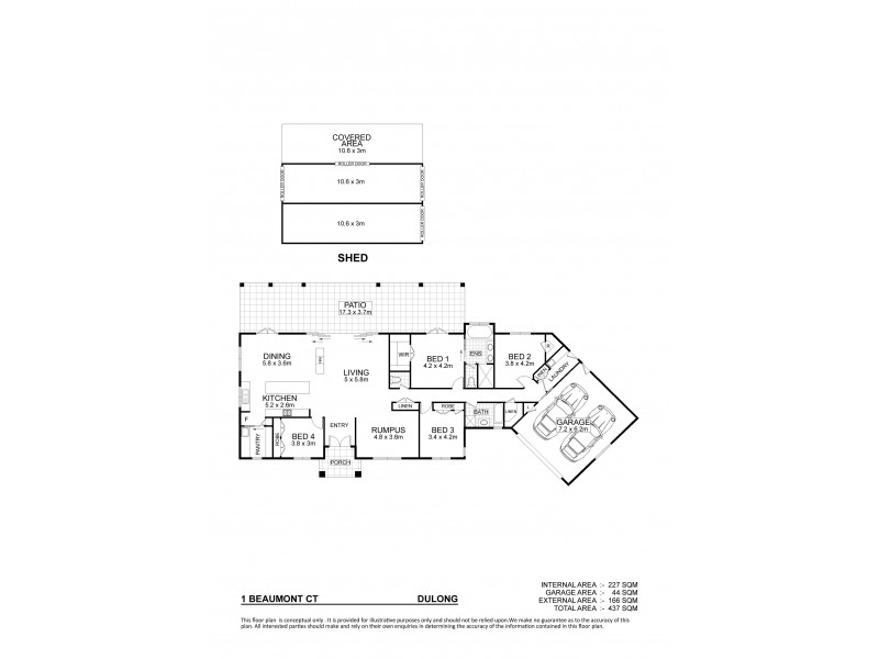 1 Beaumont Court, Dulong QLD 4560 Floorplan