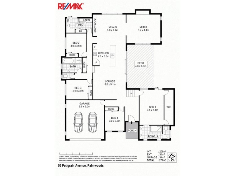 56 Petigrain Avenue, Palmwoods QLD 4555 Floorplan