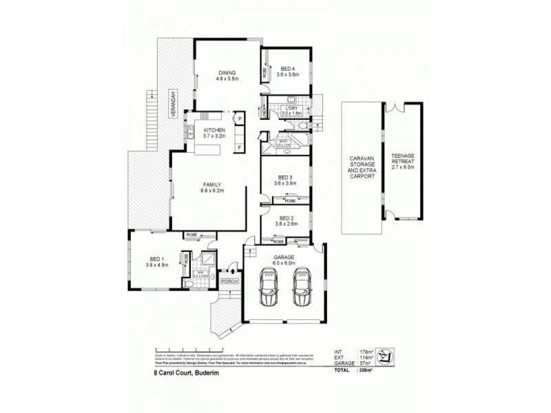 8 Carol Court, Buderim QLD 4556 Floorplan