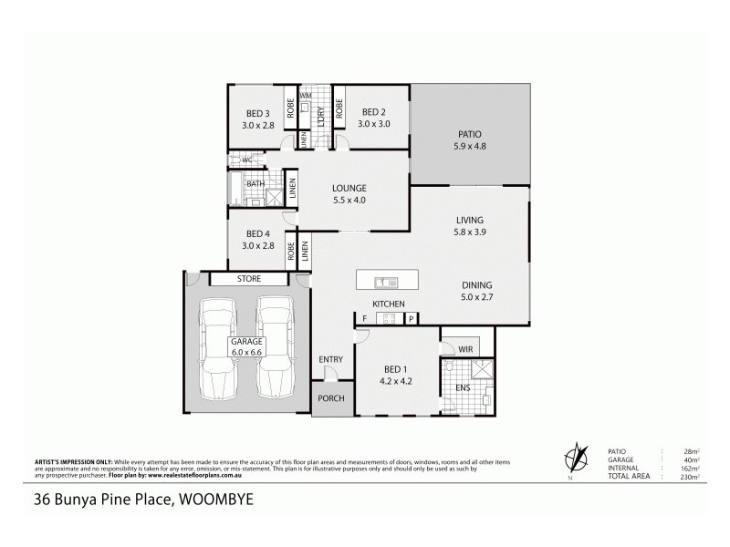 36 Bunya Pine Place, Woombye QLD 4559 Floorplan