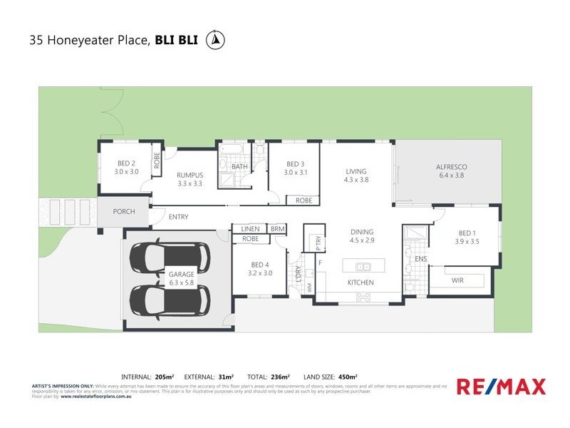 35 Honeyeater Place, Bli Bli QLD 4560 Floorplan