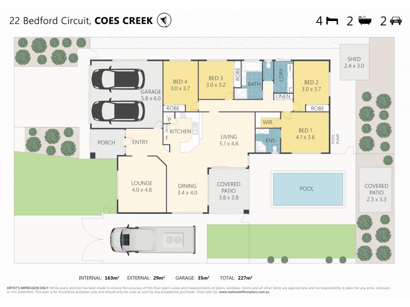 22 Bedford Circuit, Coes Creek QLD 4560 Floorplan