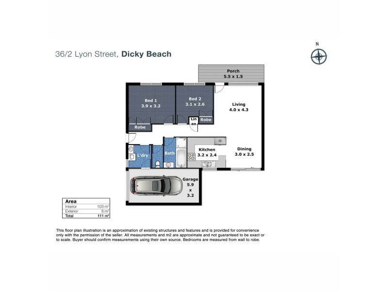 36/2 Lyon Street, Dicky Beach QLD 4551 Floorplan