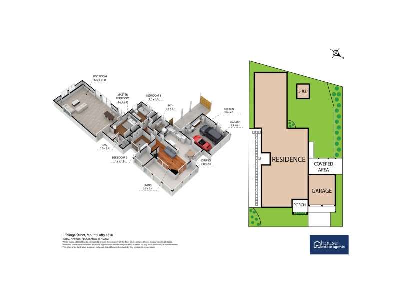 9 Talinga Street, Mount Lofty QLD 4350 Floorplan