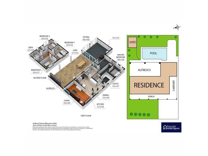 34 Beryl Street, Wilsonton QLD 4350 Floorplan