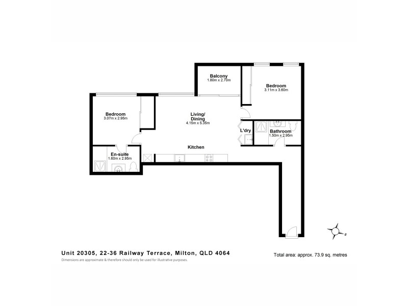 20305/22-36 Railway Terrace, Milton QLD 4064 Floorplan