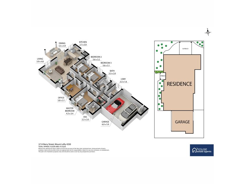 2/1 Barry Street, Mount Lofty QLD 4350 Floorplan