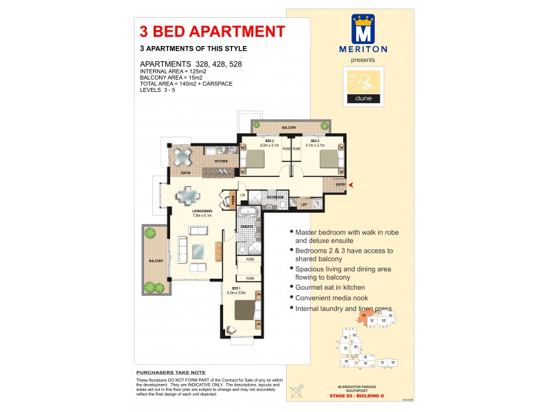 328/1 Aqua Street, Southport QLD 4215 Floorplan