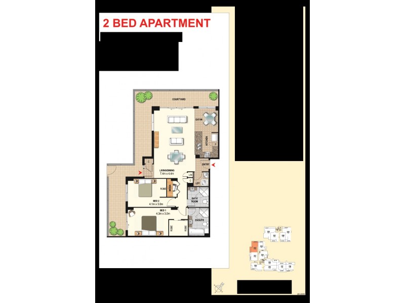2/1 Aqua Street, Southport QLD 4215 Floorplan