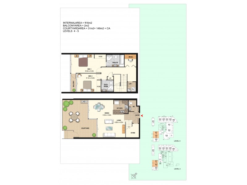 4/4 Como Crescent, Southport QLD 4215 Floorplan