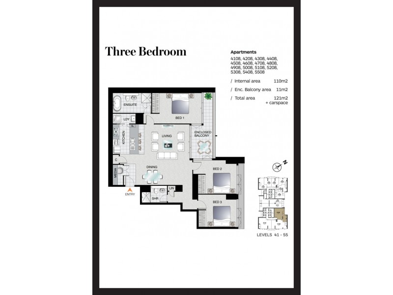 5508/2 Como Crescent, Southport QLD 4215 Floorplan