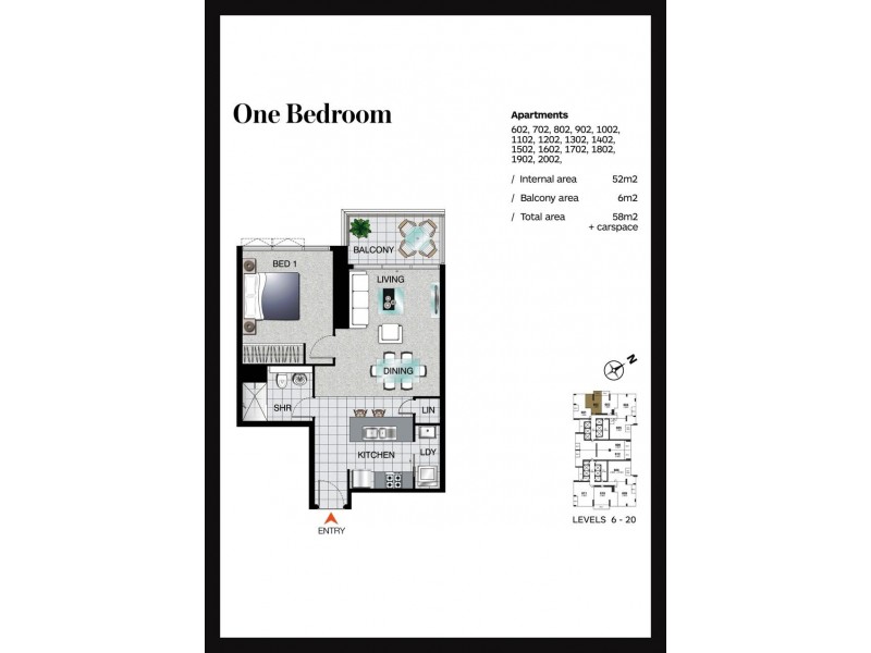 1002/2 Como Crescent, Southport QLD 4215 Floorplan