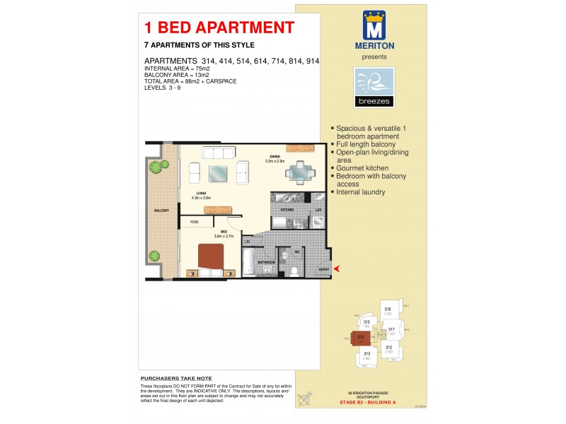614/3 Como Crescent, Southport QLD 4215 Floorplan