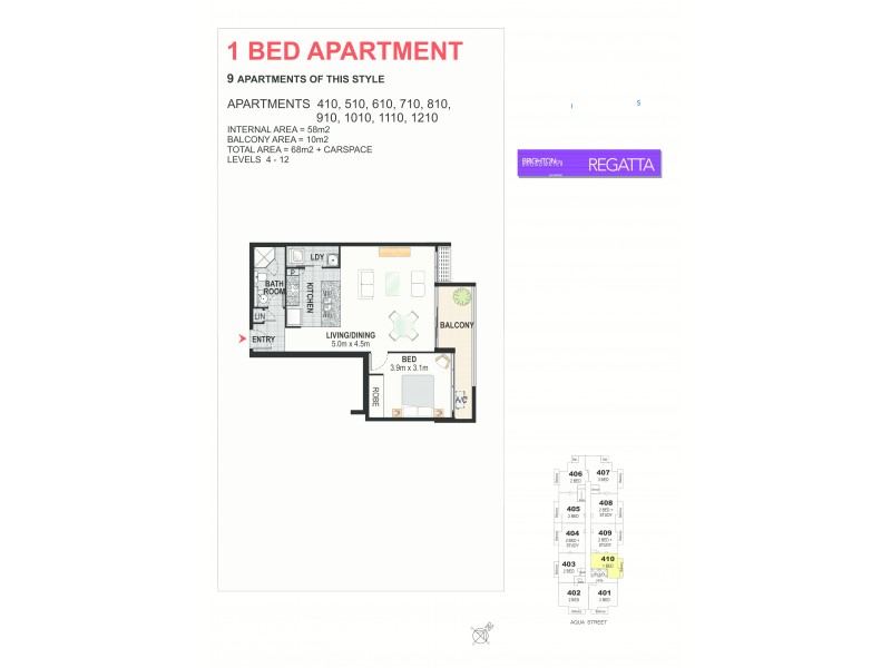410/6 Aqua Street, Southport QLD 4215 Floorplan