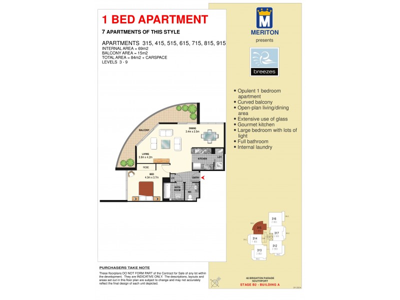 815/3 Como Crescent, Southport QLD 4215 Floorplan