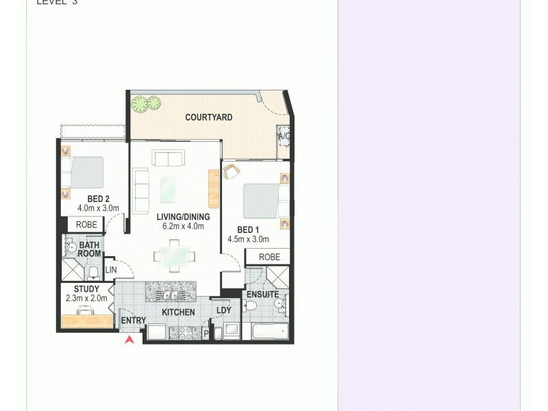 326/6 Aqua Street, Southport QLD 4215 Floorplan