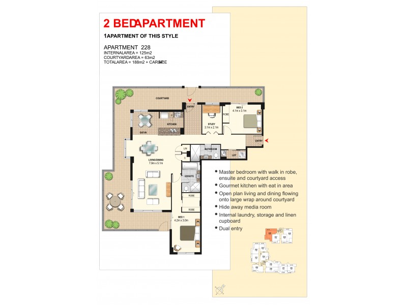 228/1 Aqua Street, Southport QLD 4215 Floorplan
