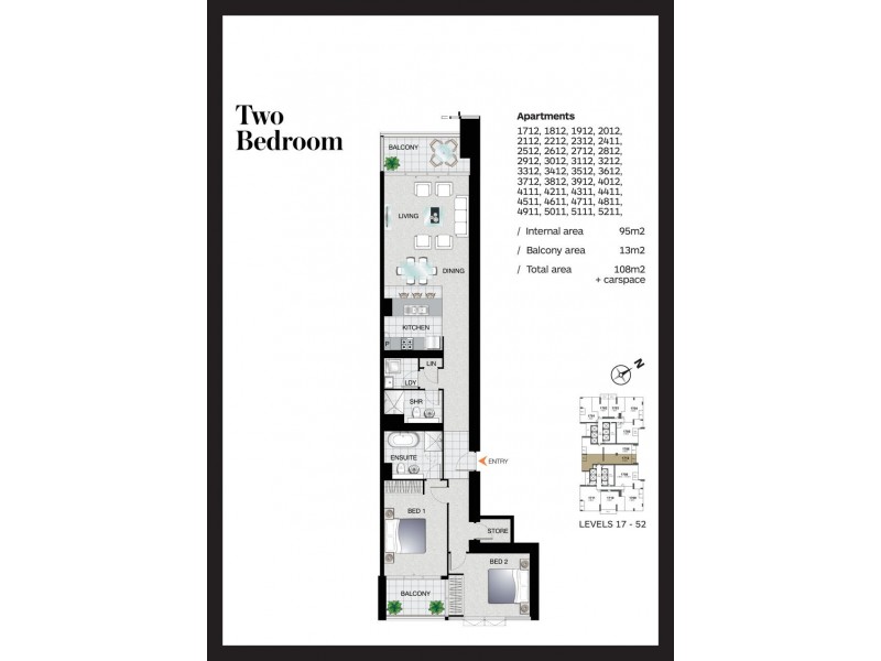3012/2 Como Crescent, Southport QLD 4215 Floorplan