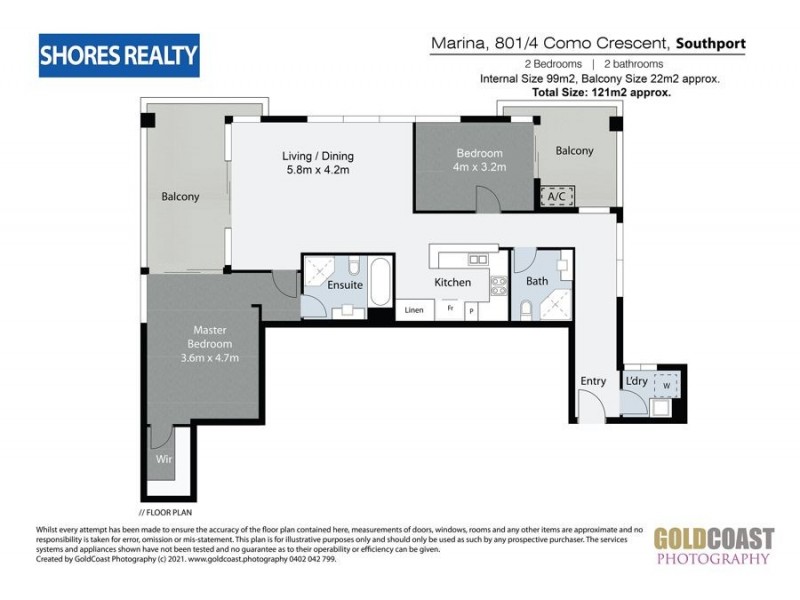 801/4 Como Crescent, Southport QLD 4215 Floorplan