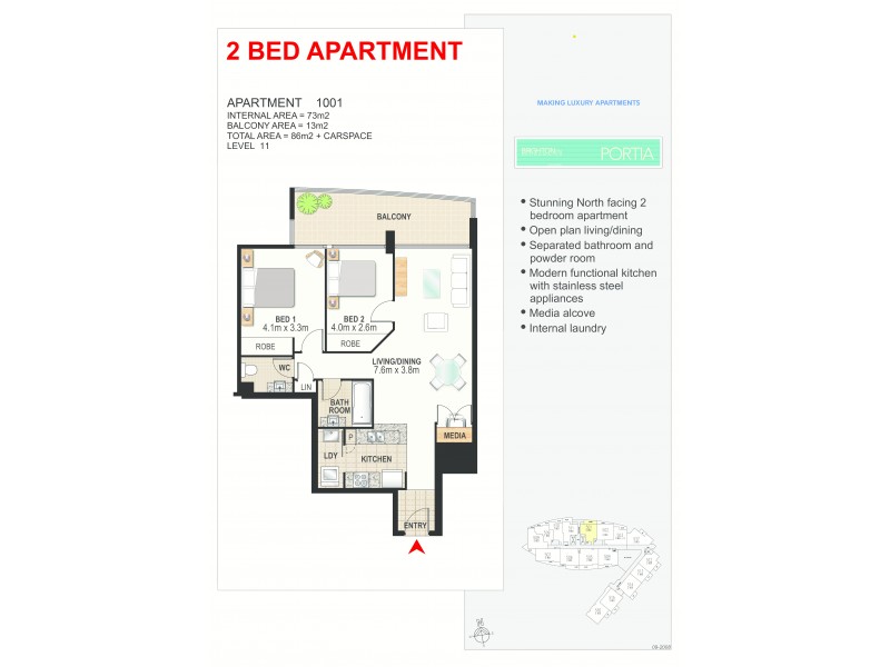 1101/2 Aqua Street, Southport QLD 4215 Floorplan