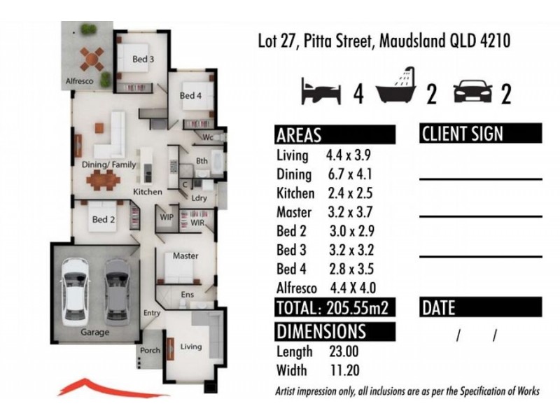 27 Pitta Street, Maudsland QLD 4210 Floorplan