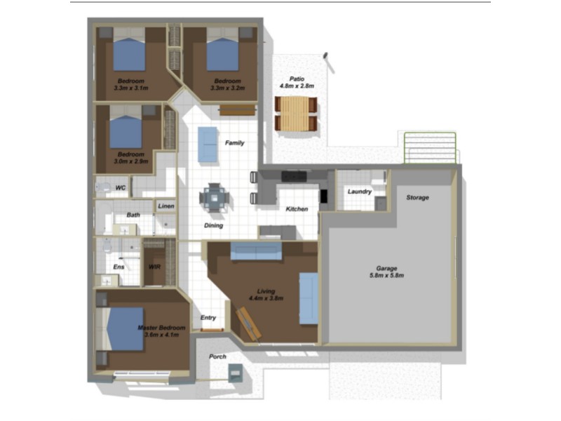 8 Joanne Court, Gleneagle QLD 4285 Floorplan