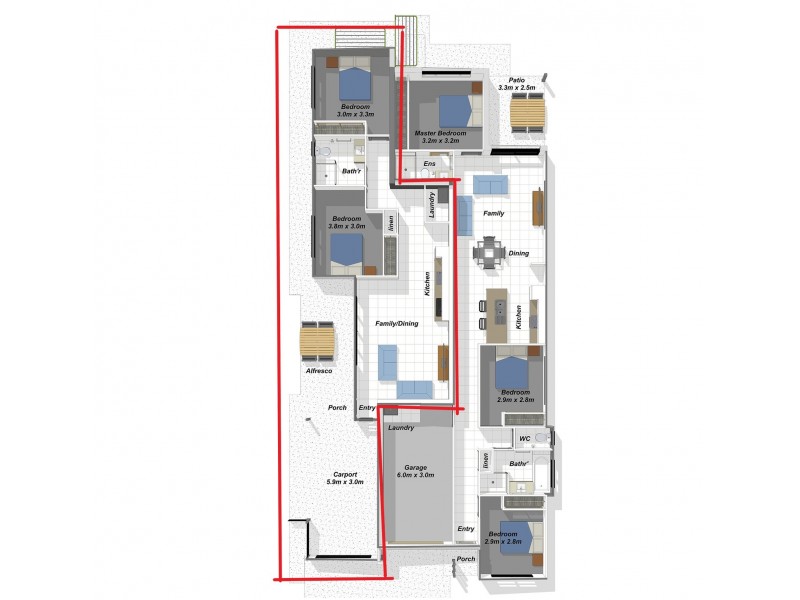 2/60 Beck Street, Park Ridge QLD 4125 Floorplan