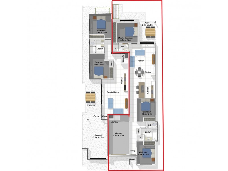 1/36 Pelham Street, Logan Reserve QLD 4133 Floorplan