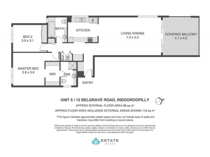 5/12 Belgrave Road, Indooroopilly QLD 4068 Floorplan