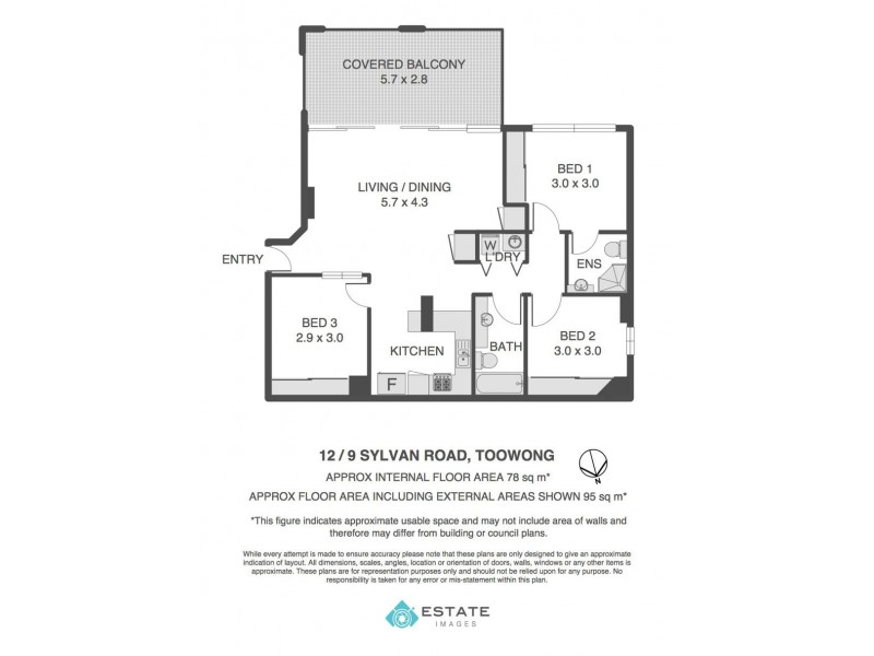 12/9 Sylvan Road, Toowong QLD 4066 Floorplan