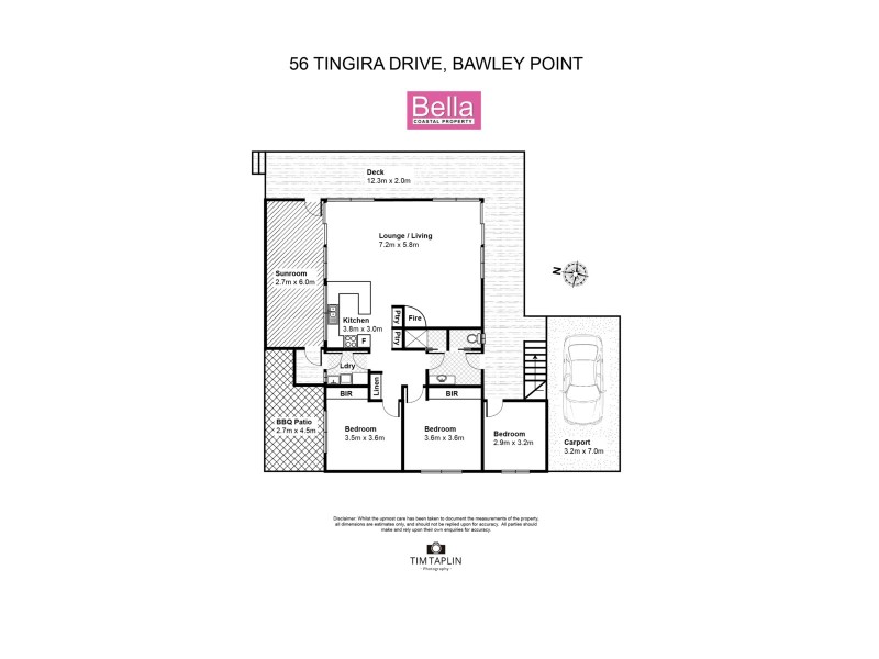 56 Tingira Drive, Bawley Point NSW 2539 Floorplan