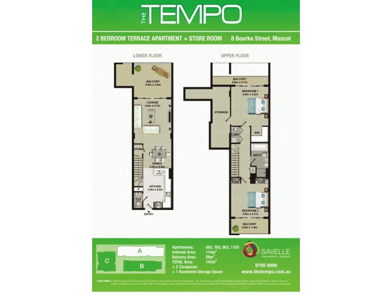 703A, 8 Bourke Street, Mascot NSW 2020 Floorplan