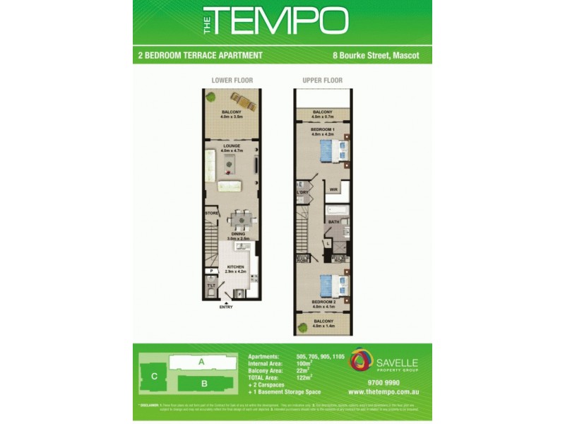 905A, 8 Bourke Street, Mascot NSW 2020 Floorplan