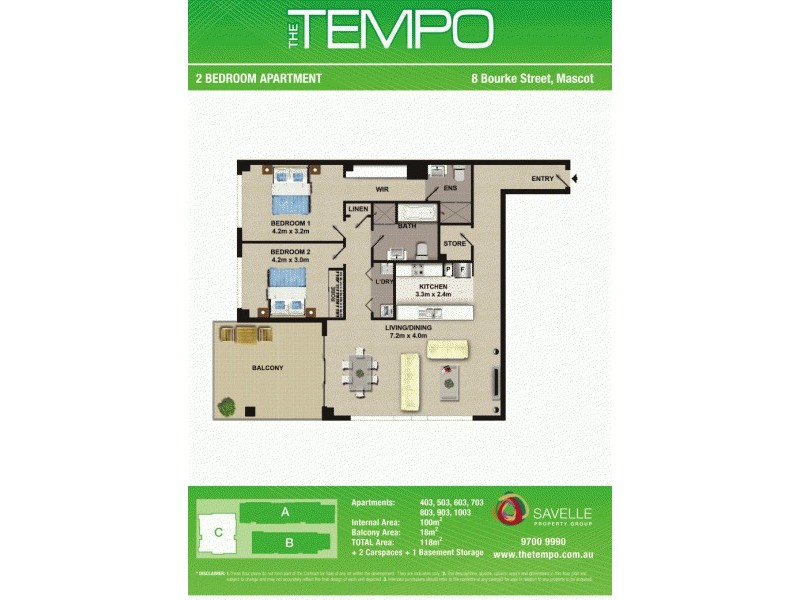 803C/ 8 Bourke Street, Mascot NSW 2020 Floorplan