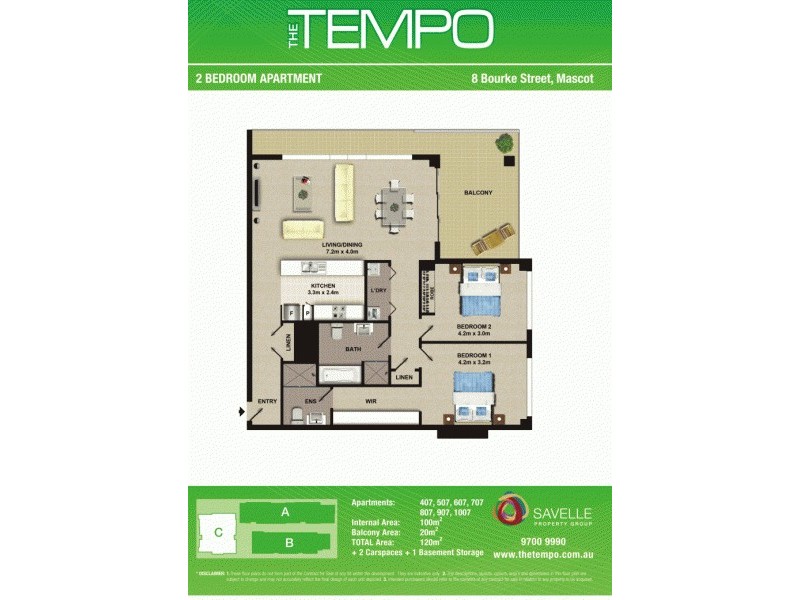 607C/8 Bourke Street, Mascot NSW 2020 Floorplan