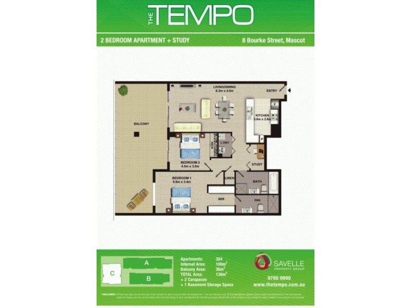 304C8 Bourke Street, Mascot NSW 2020 Floorplan