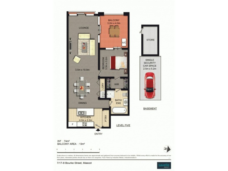 17/7 Bourke Street, Mascot NSW 2020 Floorplan