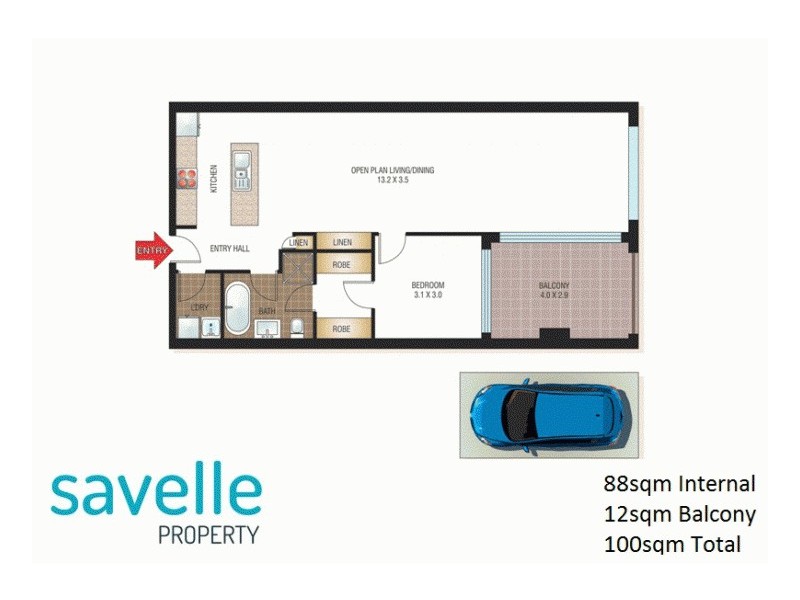 17/7 Bourke Street, Mascot NSW 2020 Floorplan
