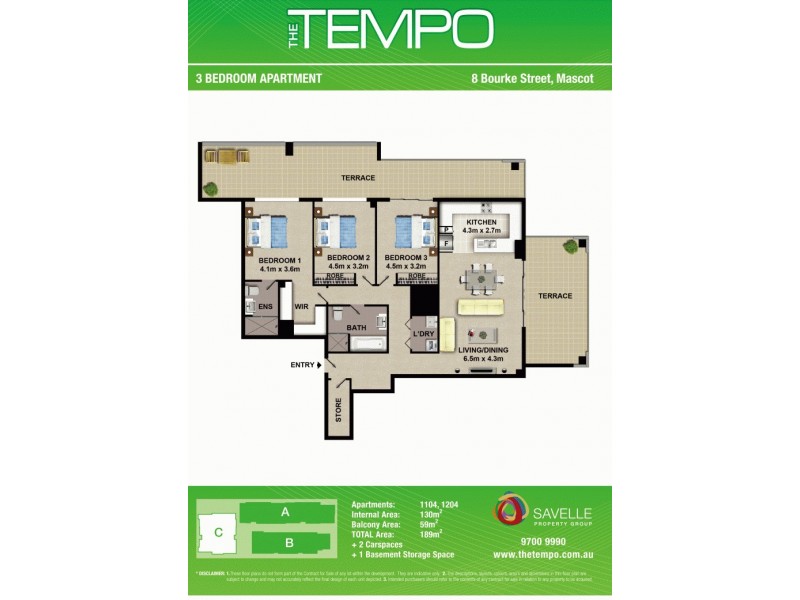 1204C/ 8 Bourke Street, Mascot NSW 2020 Floorplan
