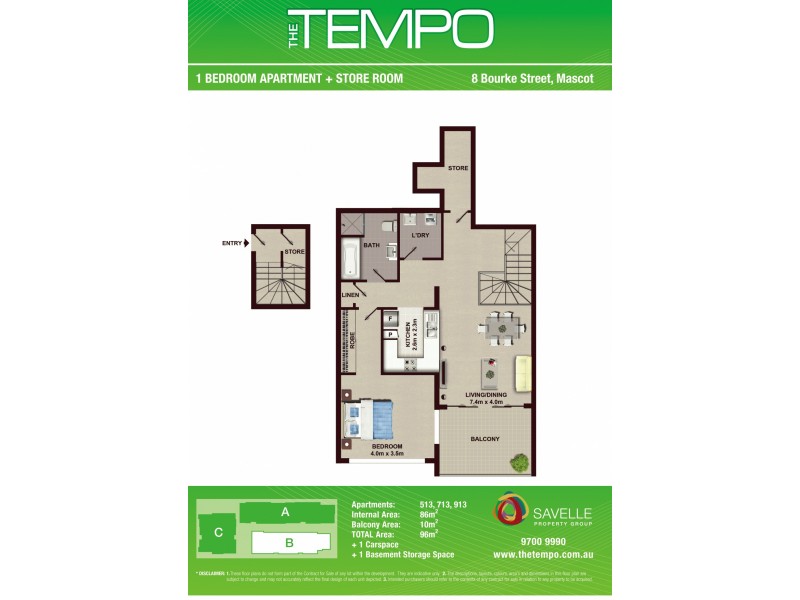 713B, 8 Bourke Street, Mascot NSW 2020 Floorplan