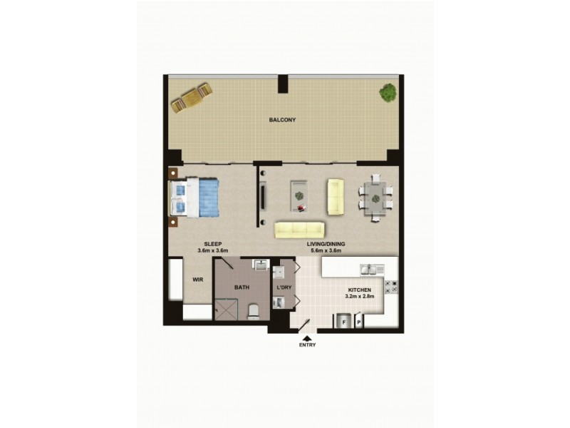 606C/8 Bourke Street, Mascot NSW 2020 Floorplan