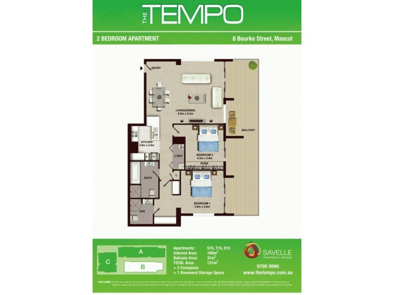 915B, 8 Bourke Street, Mascot NSW 2020 Floorplan