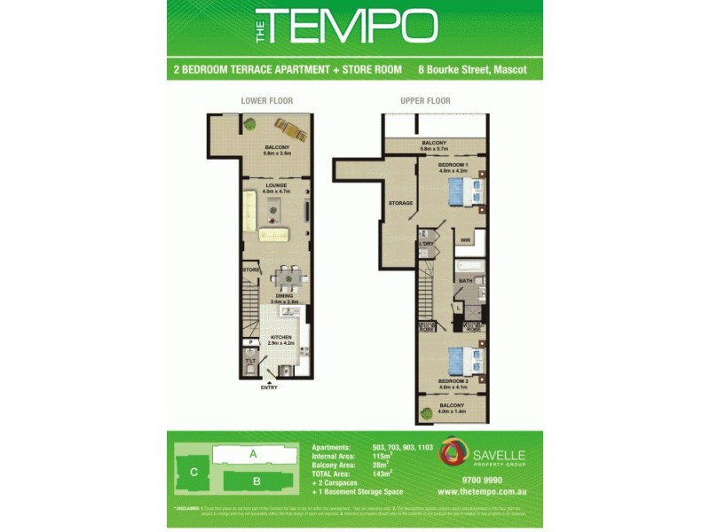 1103A/8 Bourke Street, Mascot NSW 2020 Floorplan
