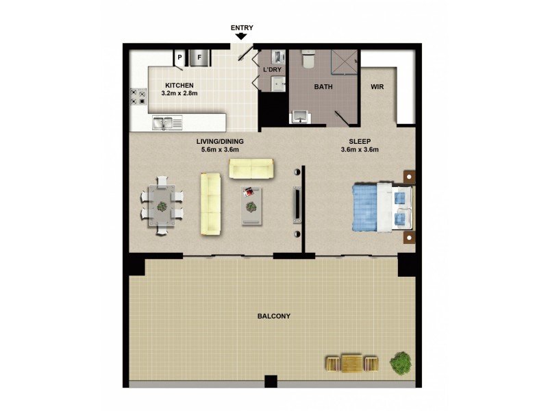 602C/8 Bourke Street, Mascot NSW 2020 Floorplan