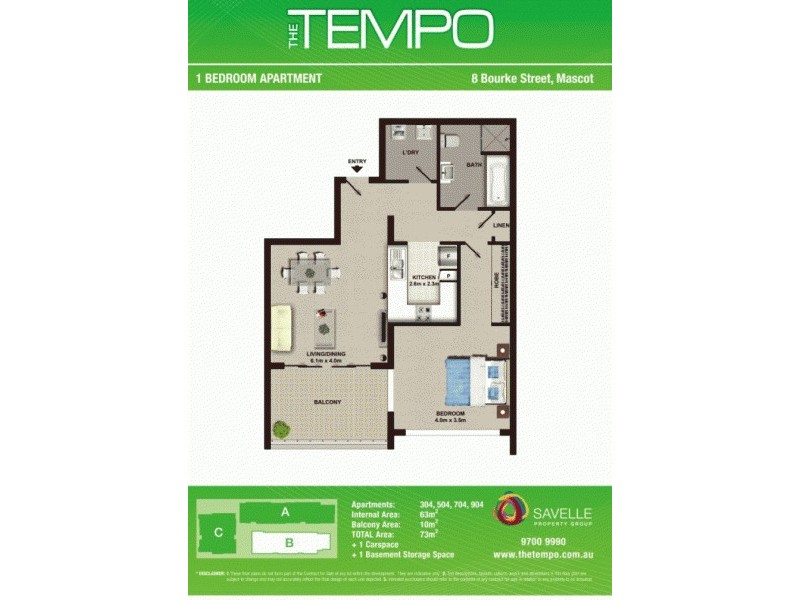 304B, 8 Bourke Street, Mascot NSW 2020 Floorplan