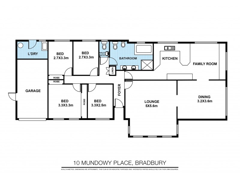 10 Mundowy Pl, Bradbury NSW 2560 Floorplan