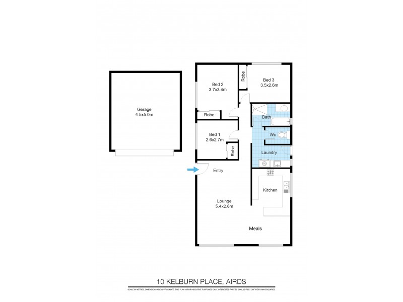 10 Kelburn Pl, Airds NSW 2560 Floorplan