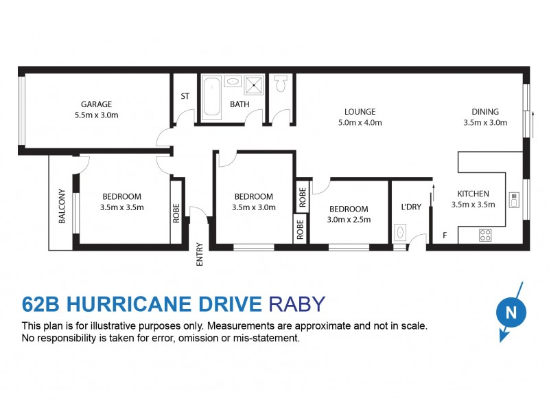 62B Hurricane Dr, Raby NSW 2566 Floorplan