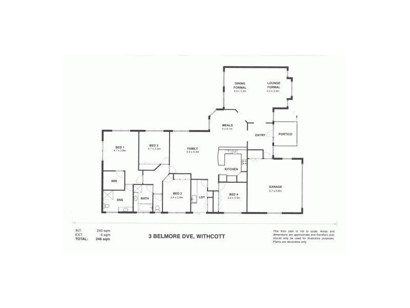 3 Belmore Drive, Withcott QLD 4352 Floorplan